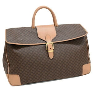 Celine Macadam Handbag Travel Bag Boston Brown